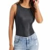 INC International Concepts Faux Leather Bodysuit, Created For Macy's