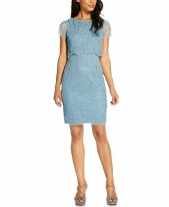 Adrianna Papell Embellished Overlay Dress