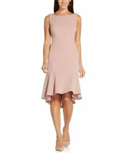 Adrianna Papell Metallic-Knit Cowl-Back Fit & Flare Dress