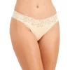 INC International Concepts Women's Lace-Trim Thong Underwear, Created For Macy's