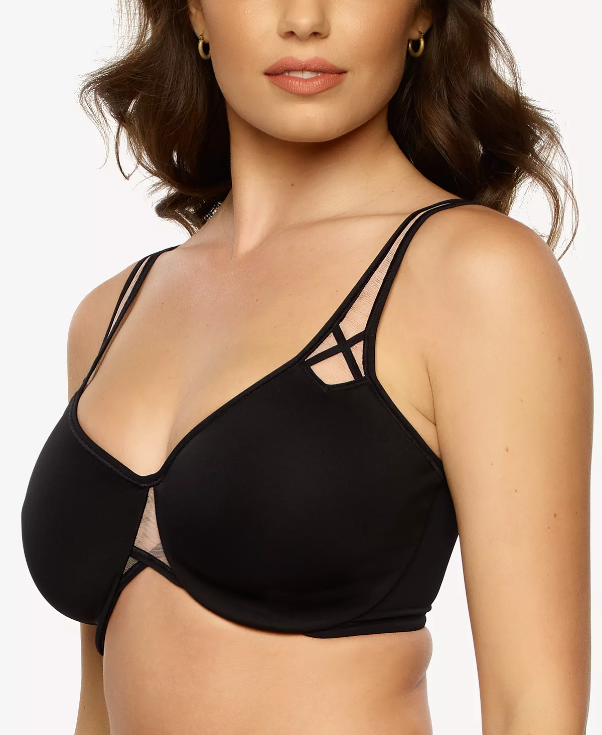 PARAMOUR Women's Amaranth Cushioned Comfort Unlined Minimizer Underwire Bra - Image 4