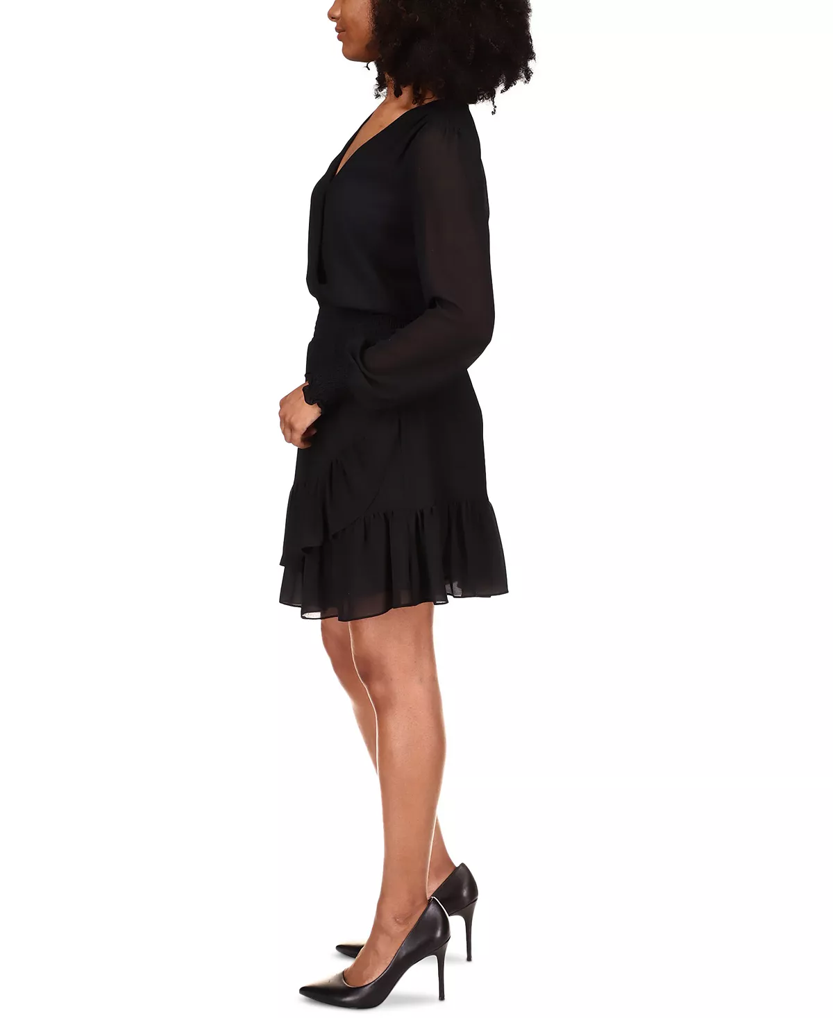 Michael Kors Ruffled Faux-Wrap Dress, Regular & Petite - Image 4