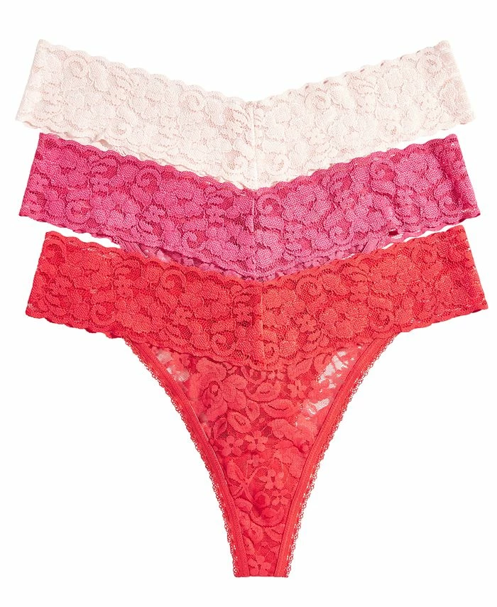 INC International Concepts Women's 3-Pk. Lace Thong Underwear, Created For Macy's