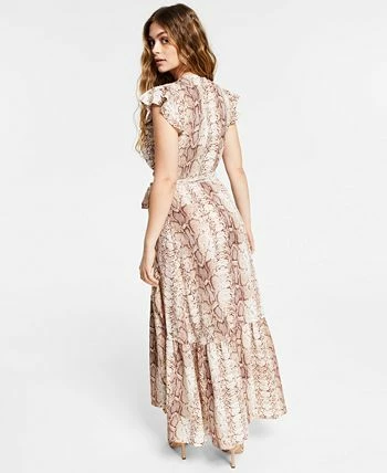 Bar III Snakeskin Print Wrap-Style Maxi Dress, Created For Macy's - Image 2