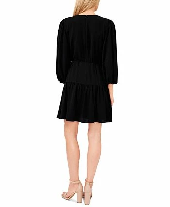 CeCe Ribbed Puffed-Sleeve Dress - Image 2