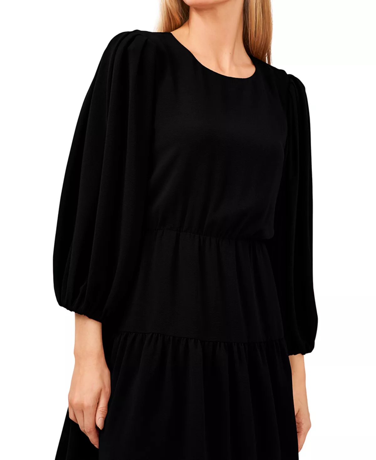 CeCe Ribbed Puffed-Sleeve Dress - Image 3