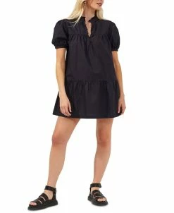 French Connection Puffed-Sleeve Mini Dress