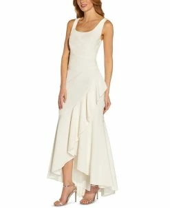Adrianna Papell Women's Ruffled High-Low Gown