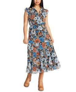 Steve Madden BB Dakota Orange Blossom Printed Dress -VINCE CAMUTO Shop 22368625 fpx