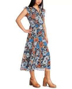 Steve Madden BB Dakota Orange Blossom Printed Dress -VINCE CAMUTO Shop 22368626 fpx