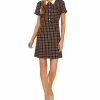 CeCe Women's Short Sleeve Rhinestone Button Dress