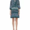 Vince Camuto Women's Balloon-Sleeve Tie-Neck Dress