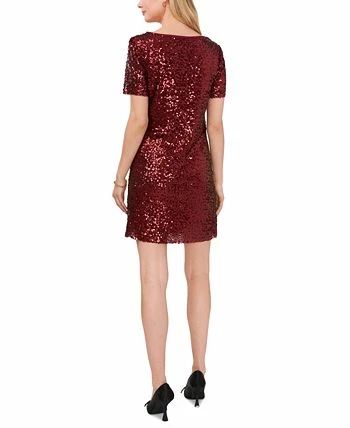 Vince Camuto Women's Sequined Round-Neck Short-Sleeve Dress - Image 2