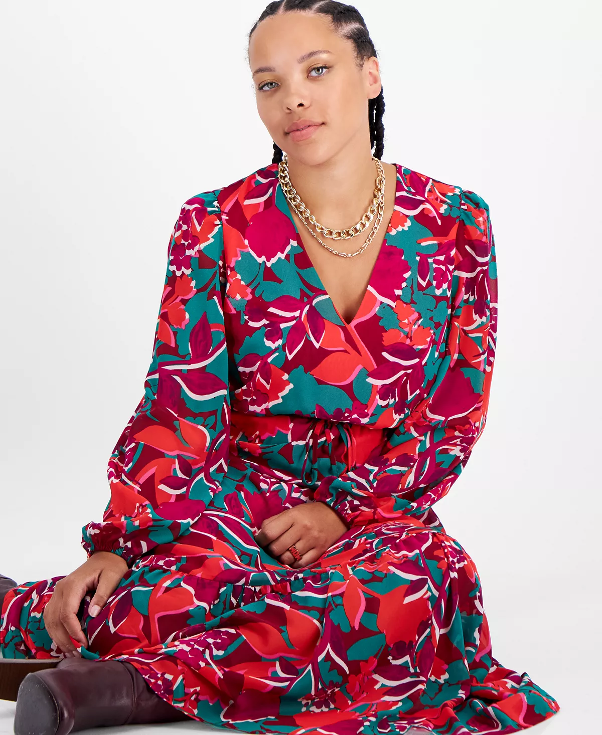 Bar III Women's Tie-Waist Ruffled-Hem Maxi Dress, Created For Macy's - Image 4