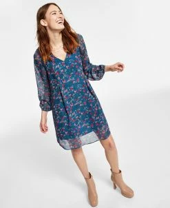 INC International Concepts Women's Tie-Back Shift Dress, Created For Macy's