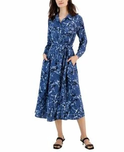 Alfani Women's Belted Shirtdress Created For Macy's