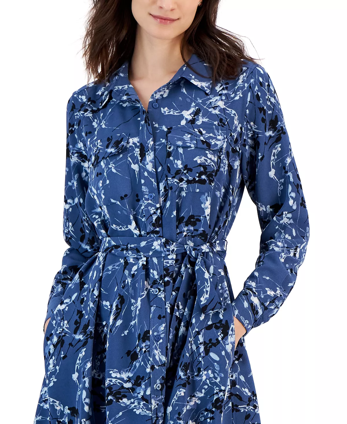Alfani Women's Belted Shirtdress Created For Macy's - Image 4