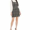 CeCe Women's Mixed-Media Tie-Neck Tweed Dress