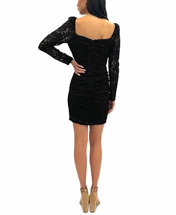 Sam Edelman Women's Ruched Long-Sleeve Lace Mini Dress - Image 2
