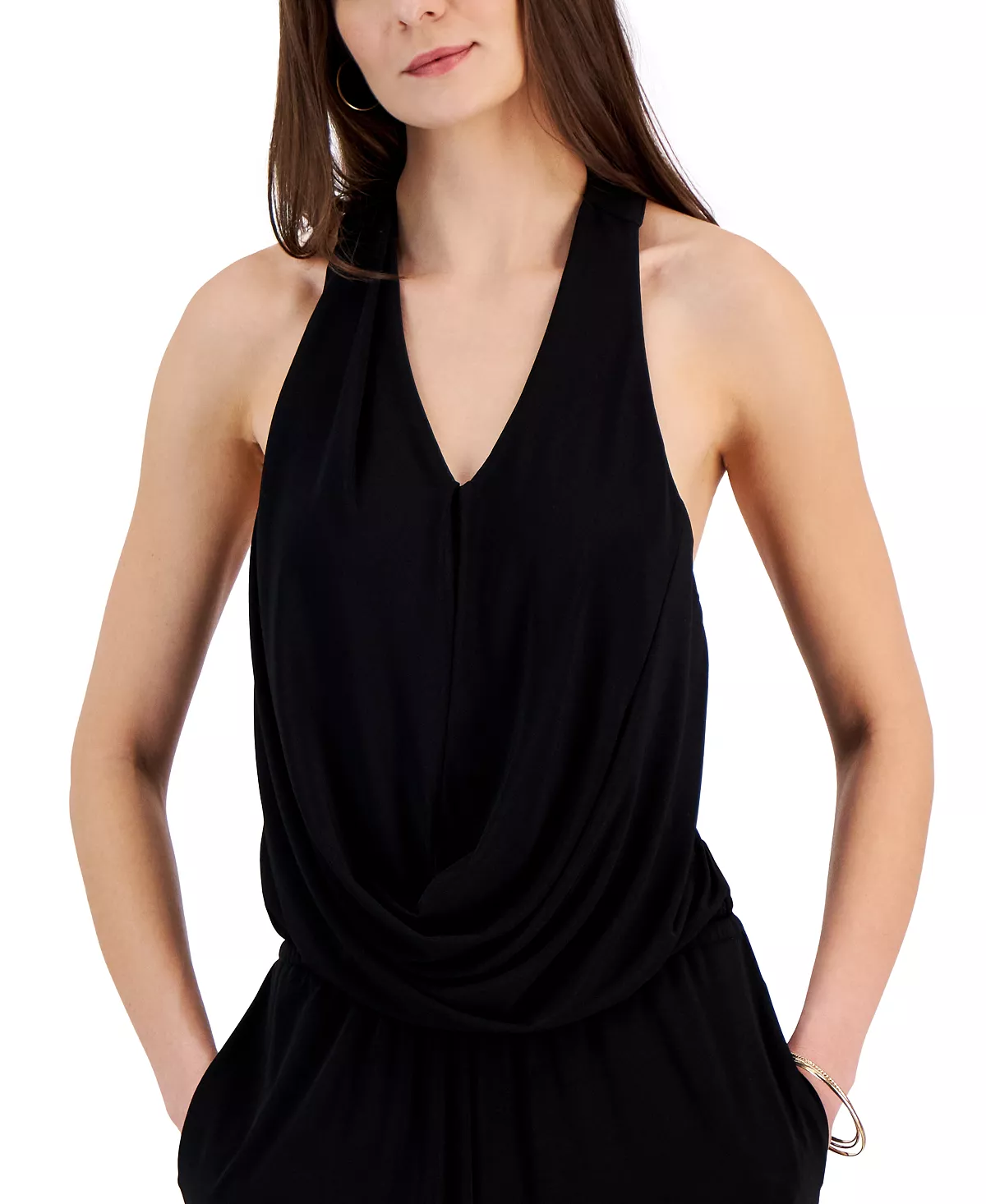 INC International Concepts Women's Halter Jumpsuit, Created For Macy's - Image 4