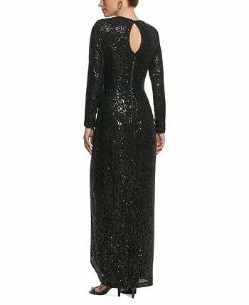 Vince Camuto Women's Long-Sleeve Ruffle-Front Sequin Dress - Image 2