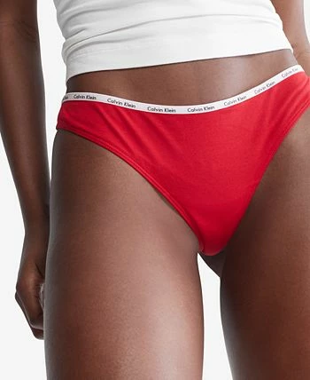 Calvin Klein Women's Signature Logo 5-Pk. Thong Underwear QD3712 - Image 2