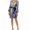 Sam Edelman Women's Sequined Striped Tie-Belt Sheath Dress