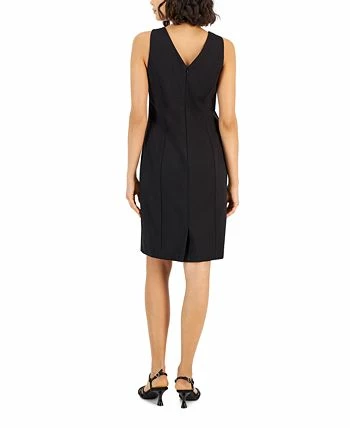 Anne Klein Women's Compression V-Neck Sheath Dress - Image 2
