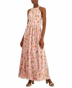 INC International Concepts Women's Floral-Print Halter-Neck Maxi Dress, Created For Macy's