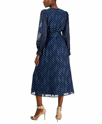 Anne Klein Women's Printed Tie-Waist Midi Dress 2 Anne Klein Women's Printed Tie-Waist Midi Dress - Image 2