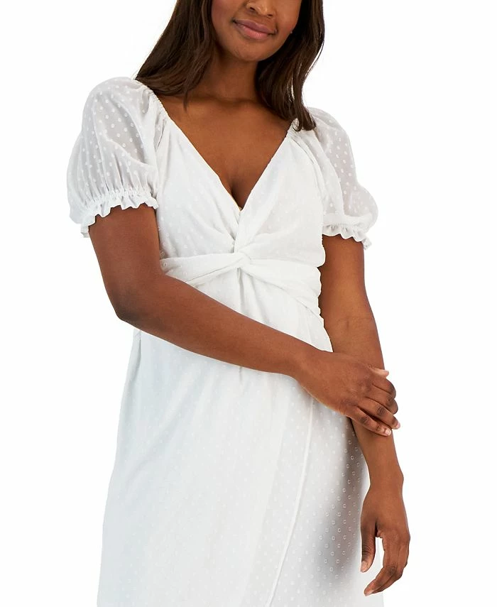 Kasper Women's Twist-Front Puff-Sleeve A-Line Dress - Image 4