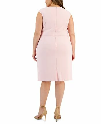 Kasper Plus Size Cap Sleeve Princess Seam Dress - Image 2