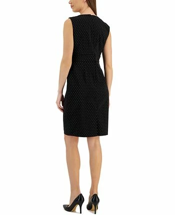 Kasper Crepe Dot Print Sheath Dress - Image 2