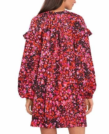 Vince Camuto Women's Pleated Ruffled Blouson-Sleeve Dress - Image 2