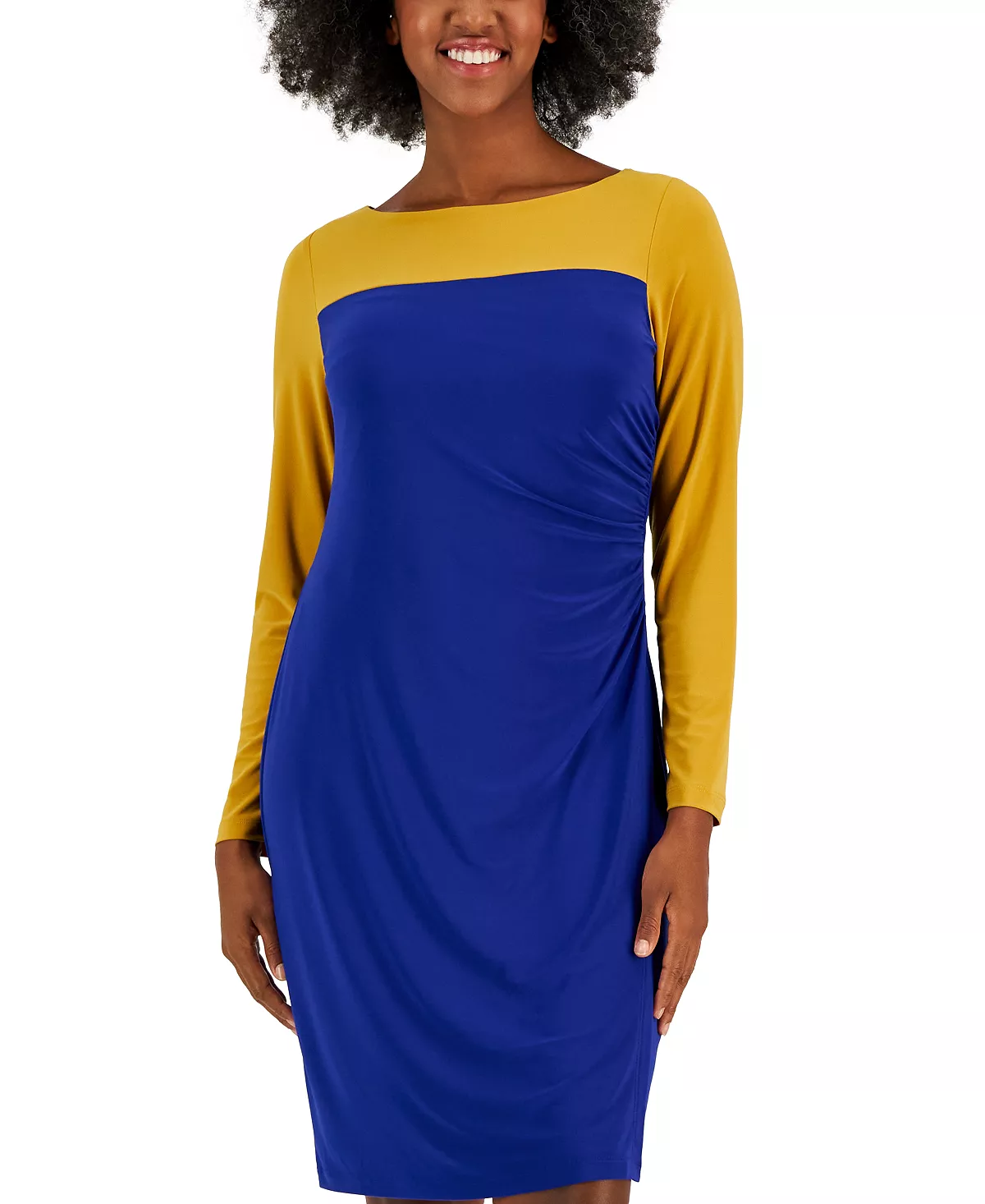 Kasper Ginger Colorblocked Midi Shift Dress - Image 5