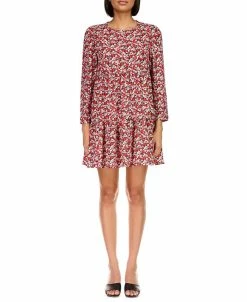 Sanctuary Women's Floral-Print Long-Sleeve Tiered Dress