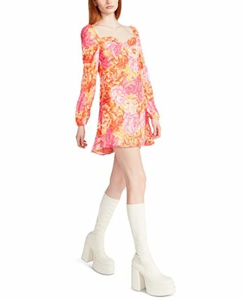 Steve Madden Women's Nicole Printed Sweetheart-Neck Mini Dress - Image 3