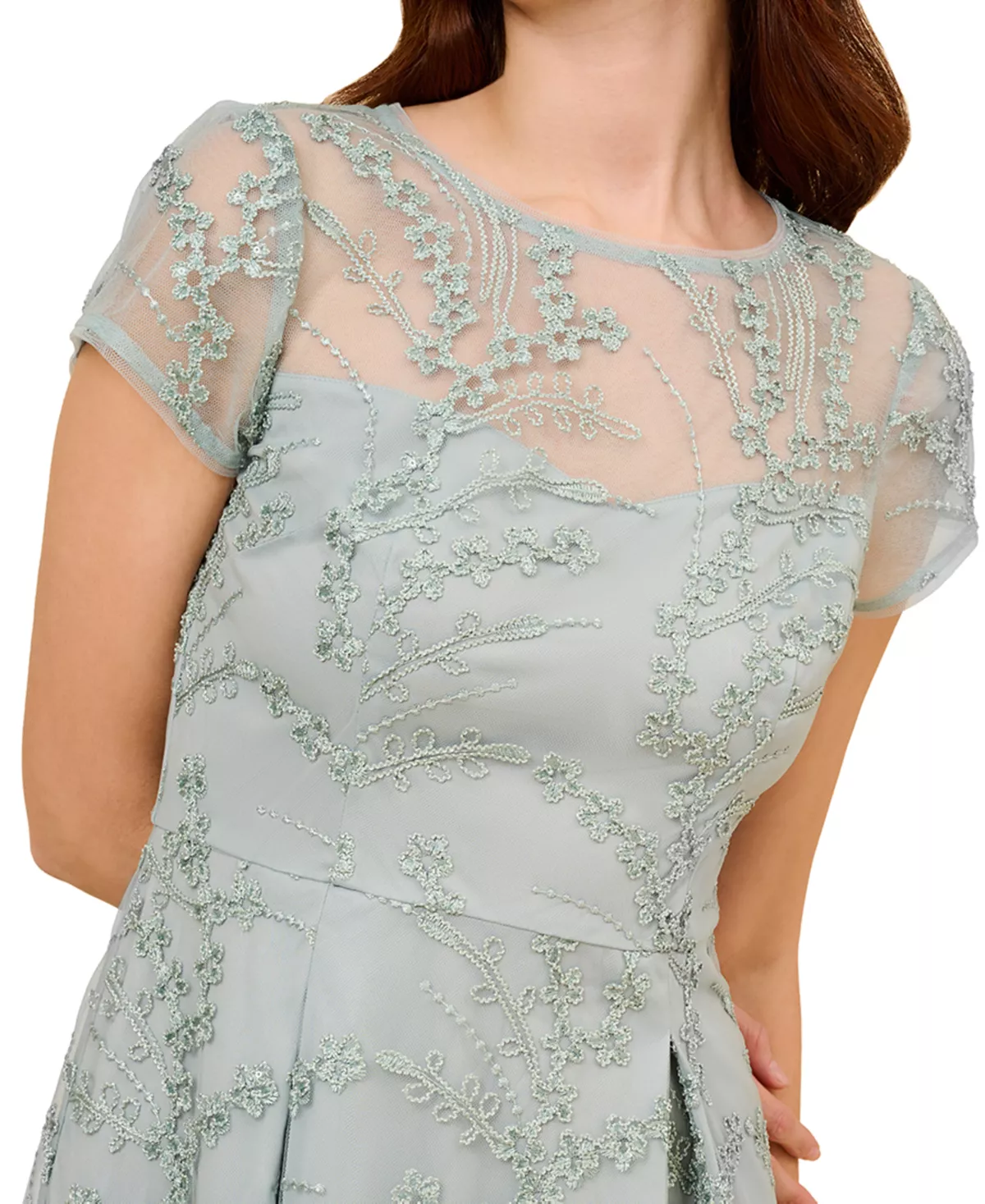 Adrianna Papell Women's Sequined Embroidered Dress - Image 3