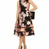 Adrianna Papell Women's Sleeveless Floral A-Line Dress