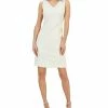 Anne Klein Women's Tweed Sleeveless V-Neck Sheath Dress