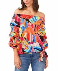Vince Camuto Women's Off-The-Shoulder Bubble-Sleeve Top